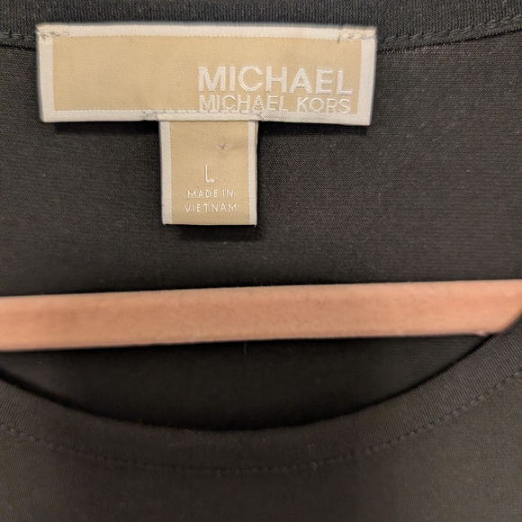 Michael Kors Black Long Sleeve Dress with Tie-Front - Picture 3 of 3